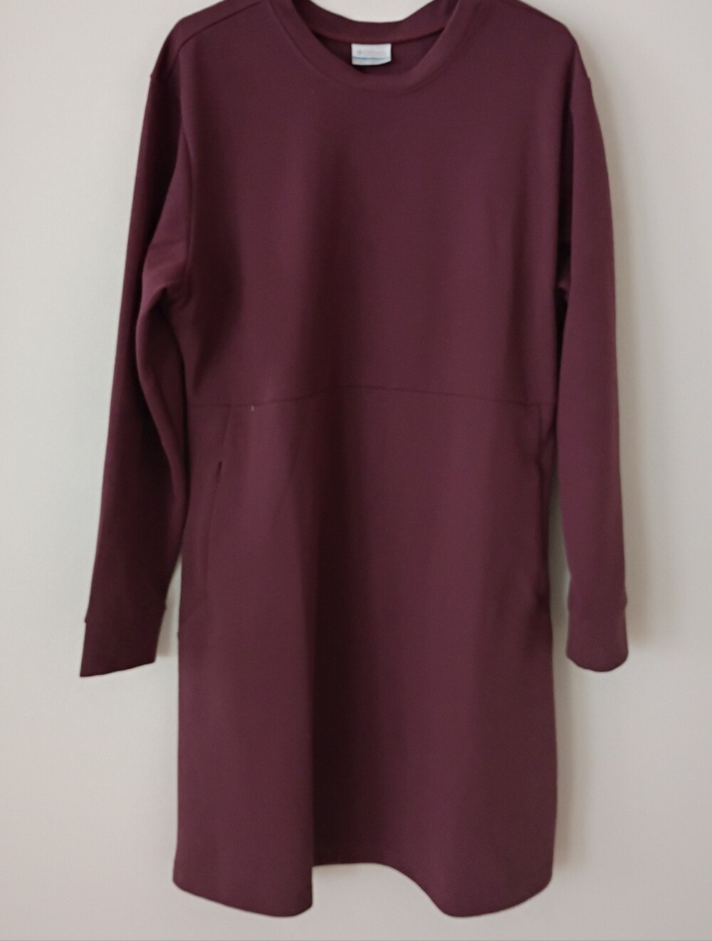 Columbia Firwood Ottoman Dress Career Fitness Burgundy Pockets Long Sleeve 2X